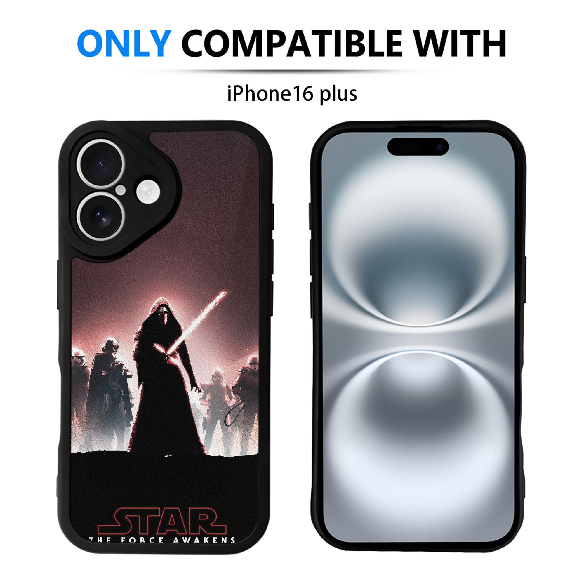 （画像用） スター・ウォーズ Star Wars 【iPhone 16シリーズ対応】シリコンスマホケース（レザー調） 材質：シリコン